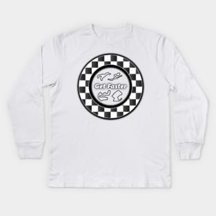 Get Faster Racing Team Logo Kids Long Sleeve T-Shirt